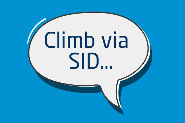 Sprechblase Climb via SID